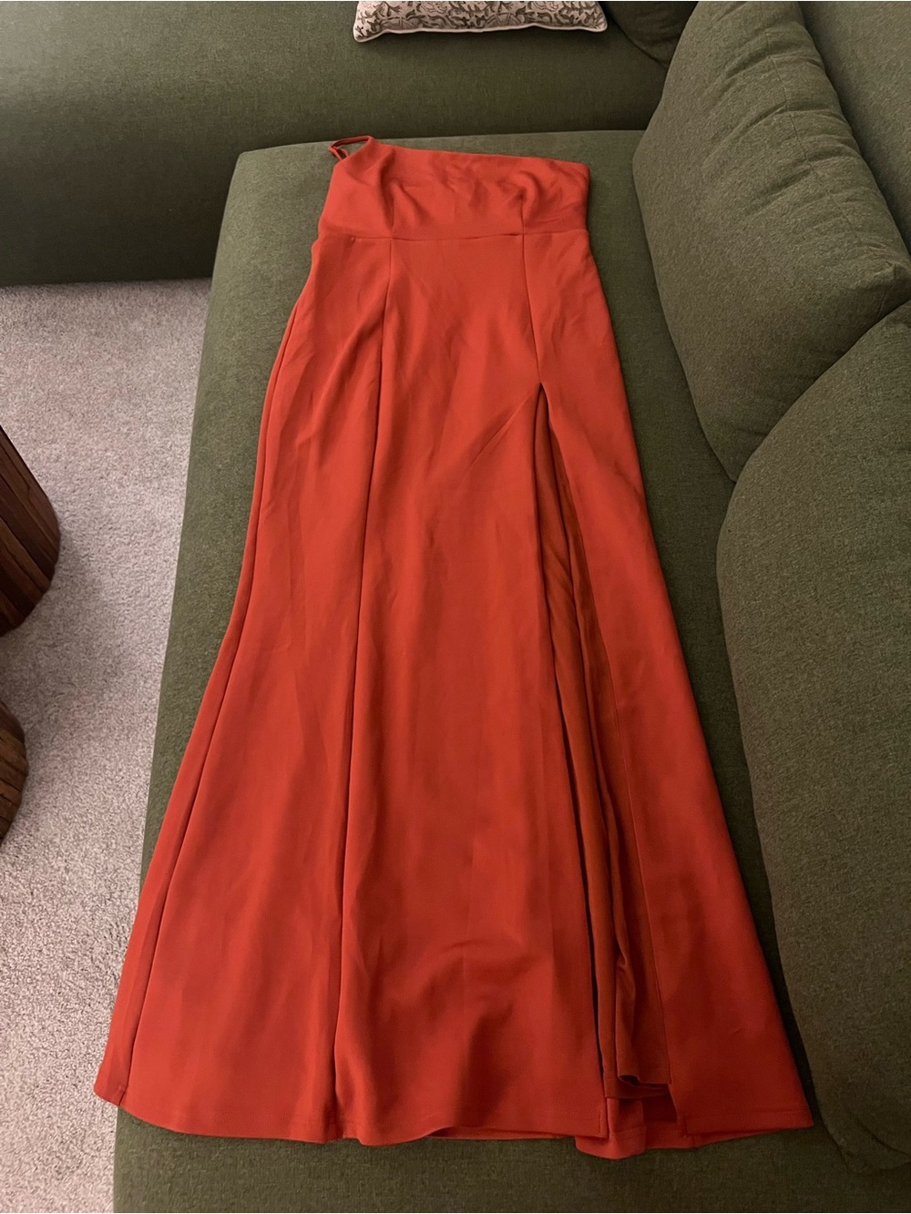 Showpo One-Shoulder Maxi Dress in Rust Orange